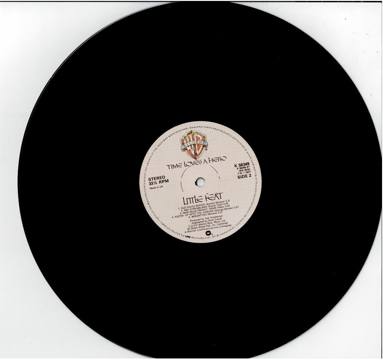 Little Feat – Time Loves A Hero (Vinyl, LP, Album, Repress, Stereo)