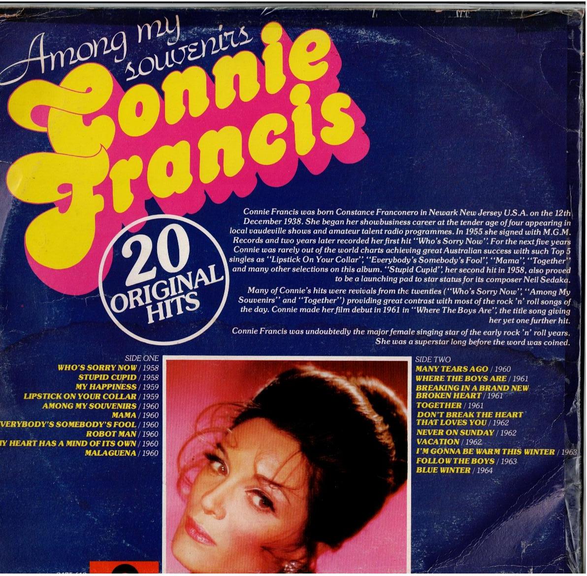 Connie Francis – Among My Souvenirs (Vinyl, LP, Compilation)