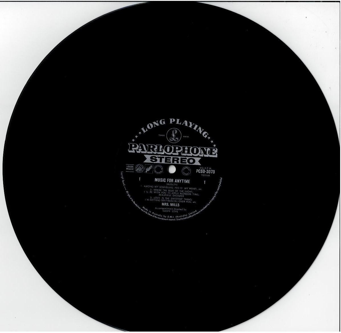 Mrs. Mills – Music For Anytime (Vinyl, LP, Stereo)