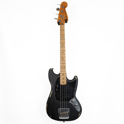 1977 Fender Mustang Short-Scale Bass Guitar in Custom Black Finish