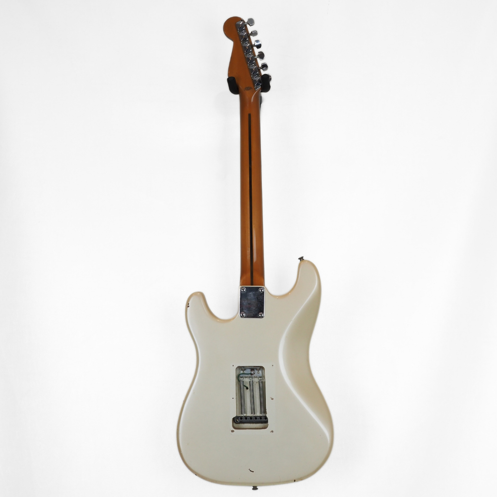 '80s Sunn by Fender 'Mustang' Stratocaster Electric Guitar in Pearlescent White
