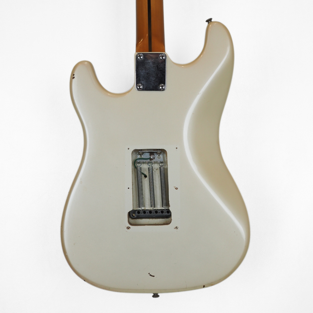 '80s Sunn by Fender 'Mustang' Stratocaster Electric Guitar in Pearlescent White