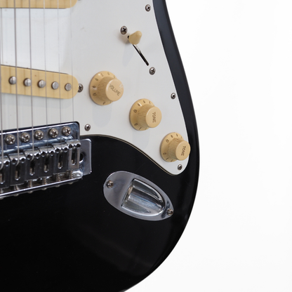 Odessa VST-01 M/BK Stratocaster-Style Electric Guitar in Black