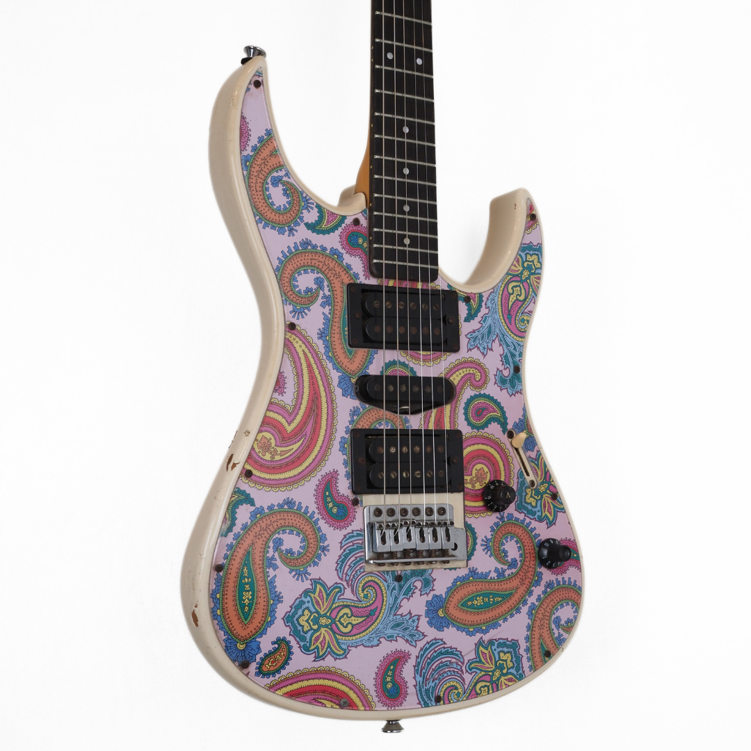 '90s Yamaha RGX121FP Electric Guitar in Paisley/Cream Finish