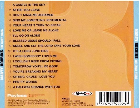 Marty Robbins – The Early Years (CD, Compilation, Reissue)