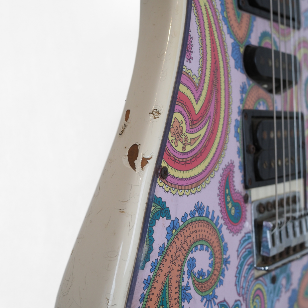 '90s Yamaha RGX121FP Electric Guitar in Paisley/Cream Finish