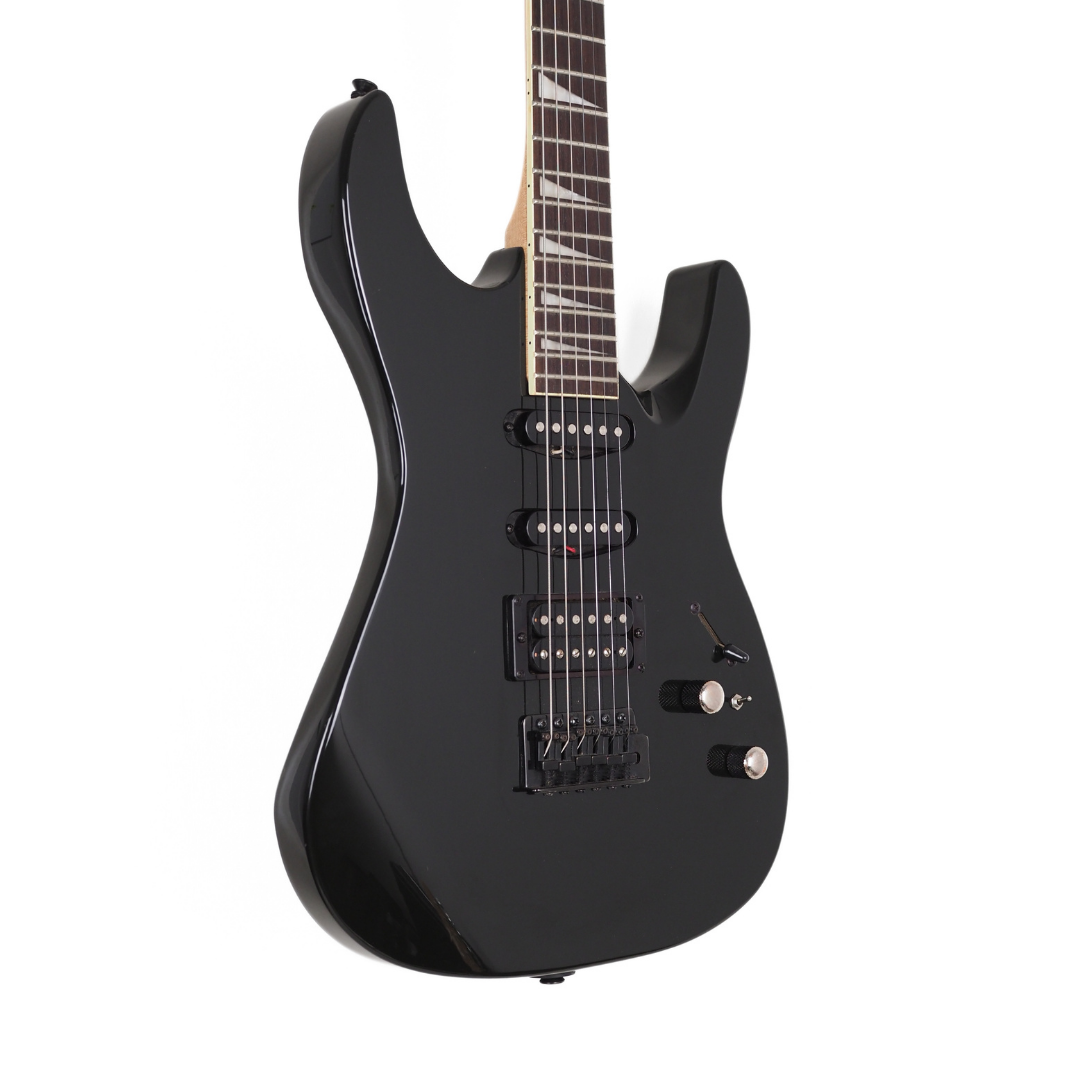 1990s Aria Excel Series Super Strat Electric Guitar in Gloss Black