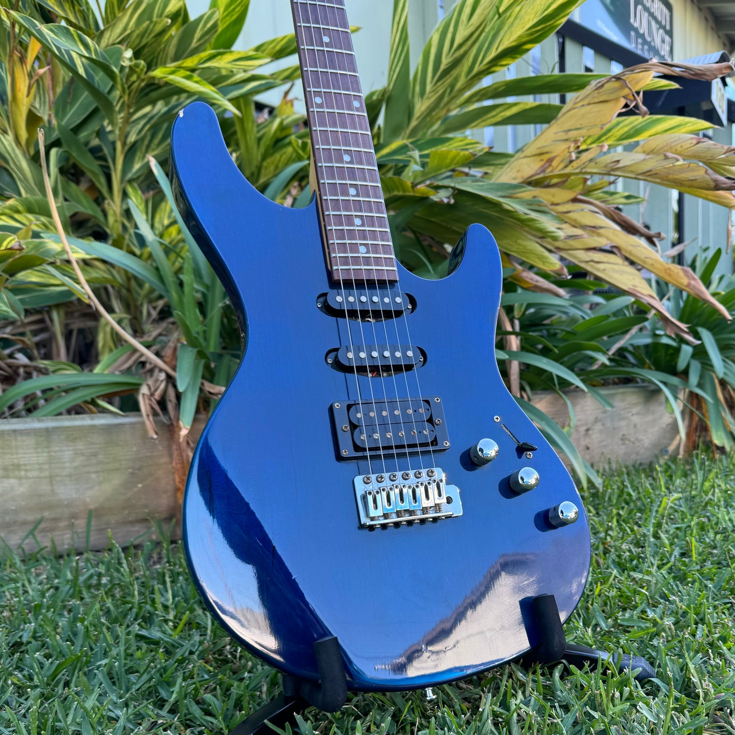 Ashton HSS Electric Guitar - Transparent Blue