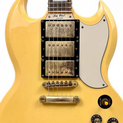 2010 Epiphone SG '61 Reissue Les Paul Custom Electric Guitar in Ivory