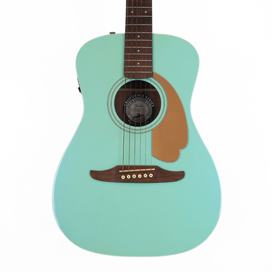 2018 Fender Malibu Parlour-Sized Acoustic Electric Guitar in Aqua Splash