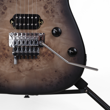 2022 EVH 5150 Deluxe Poplar Burl Electric Guitar in Black Burst