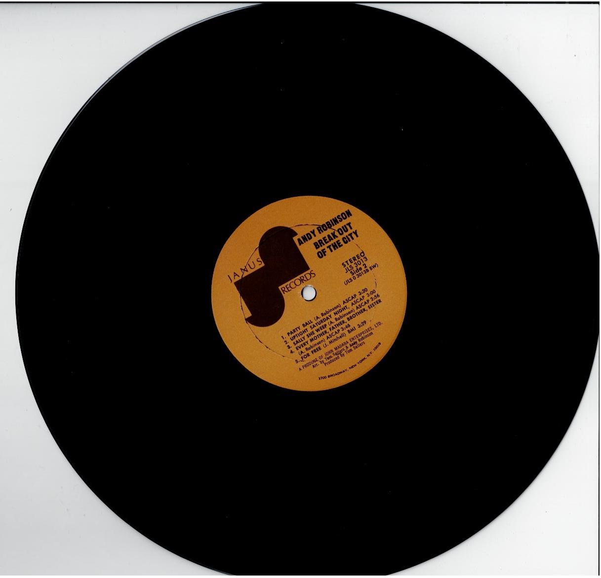 Andy Robinson – Break Out Of The City (Vinyl, LP, Album, Promo, Stereo)