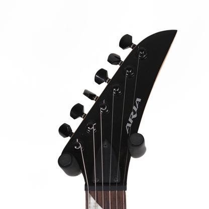 1990s Aria Excel Series Super Strat Electric Guitar in Gloss Black