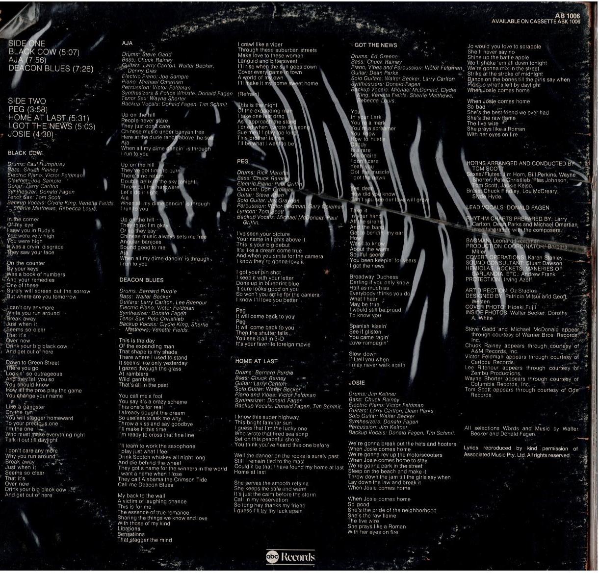 Steely Dan – Aja (Vinyl, LP, Album, Gatefold)