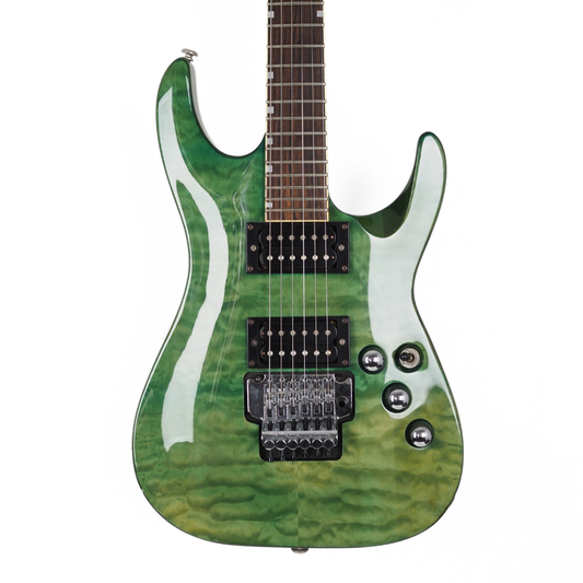 GrassRoots Electric Guitar with Floyd Rose in Gloss Green Burst