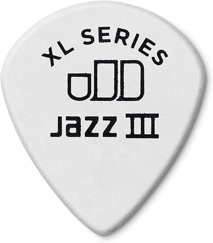 Dunlop JPFX15 1.50mm Tortex White Flex Jazz III XL Players 12 Pack