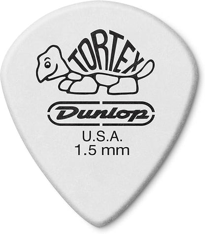 Dunlop JPFX15 1.50mm Tortex White Flex Jazz III XL Players 12 Pack