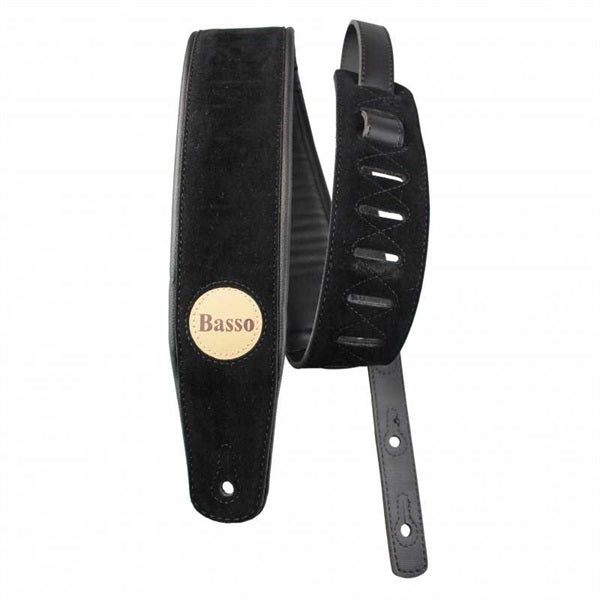 Basso CLA03 Synthetic Suede Black Guitar Strap
