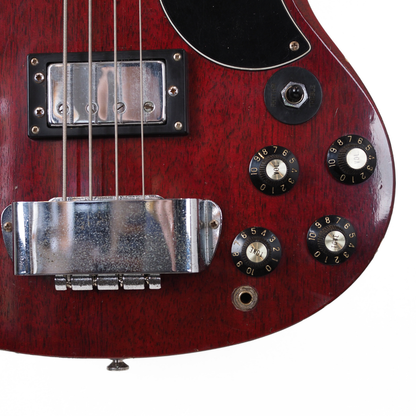 1976 Axiom SG-Style MIJ Short-Scale Electric Bass Guitar in Transparent Cherry
