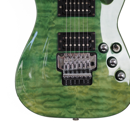 GrassRoots Electric Guitar with Floyd Rose in Gloss Green Burst