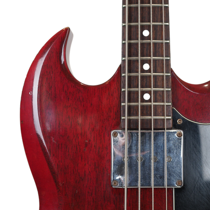 1976 Axiom SG-Style MIJ Short-Scale Electric Bass Guitar in Transparent Cherry