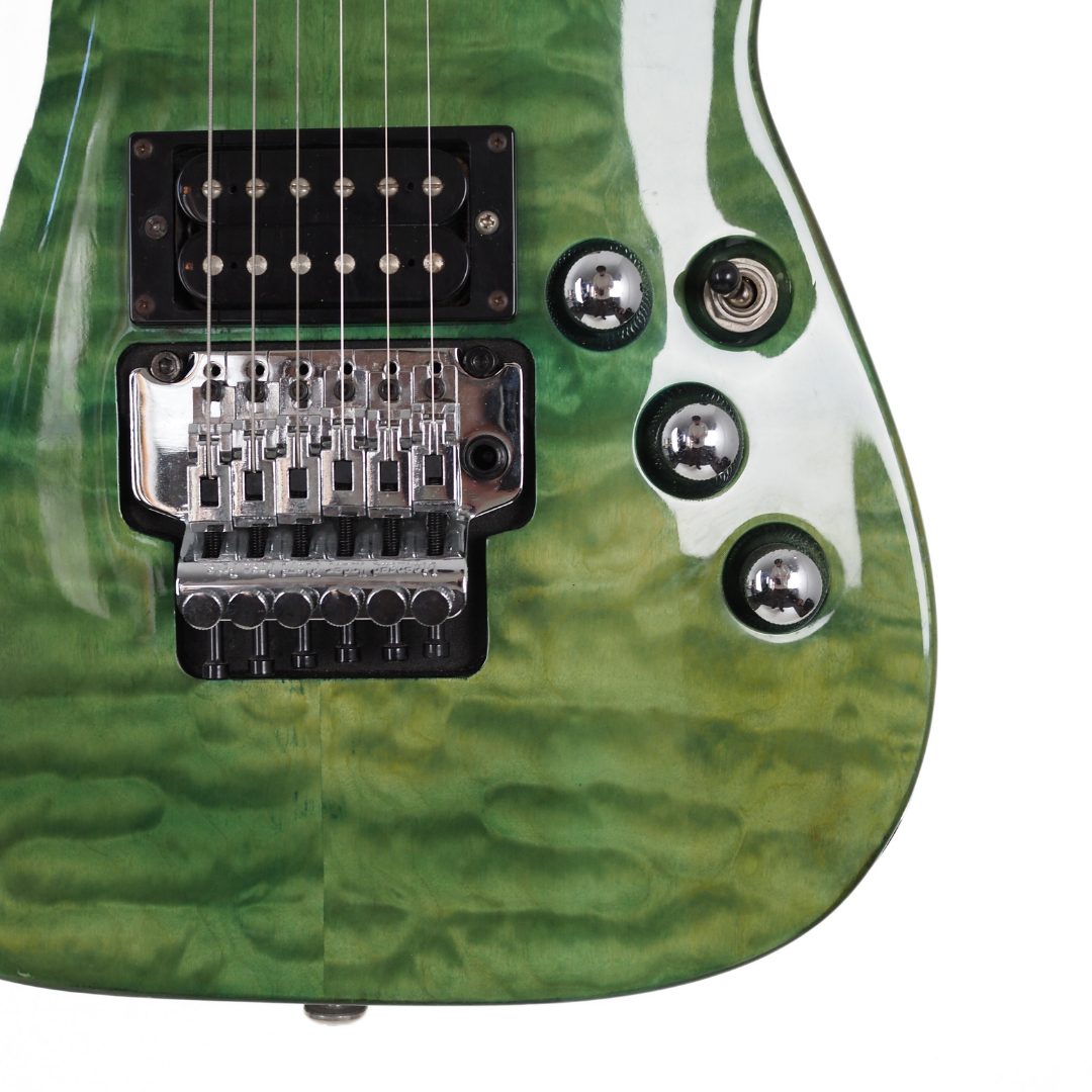 GrassRoots Electric Guitar with Floyd Rose in Gloss Green Burst