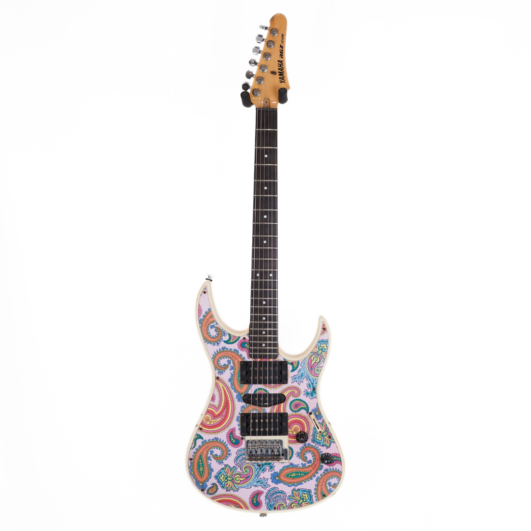 '90s Yamaha RGX121FP Electric Guitar in Paisley/Cream Finish