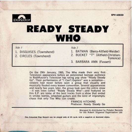 The Who – Ready Steady Who (Vinyl, 7", 45 RPM, EP)