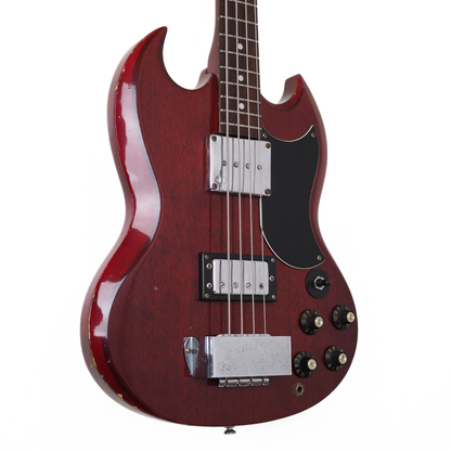 1976 Axiom SG-Style MIJ Short-Scale Electric Bass Guitar in Transparent Cherry