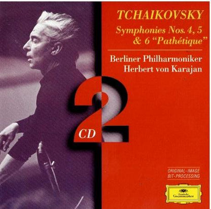 Tchaikovsky - Berliner Philharmoniker, Herbert von Karajan – Symphonies 4, 5 & 6 "Pathétique" (2 x CD, Compilation, Reissue, Remastered)