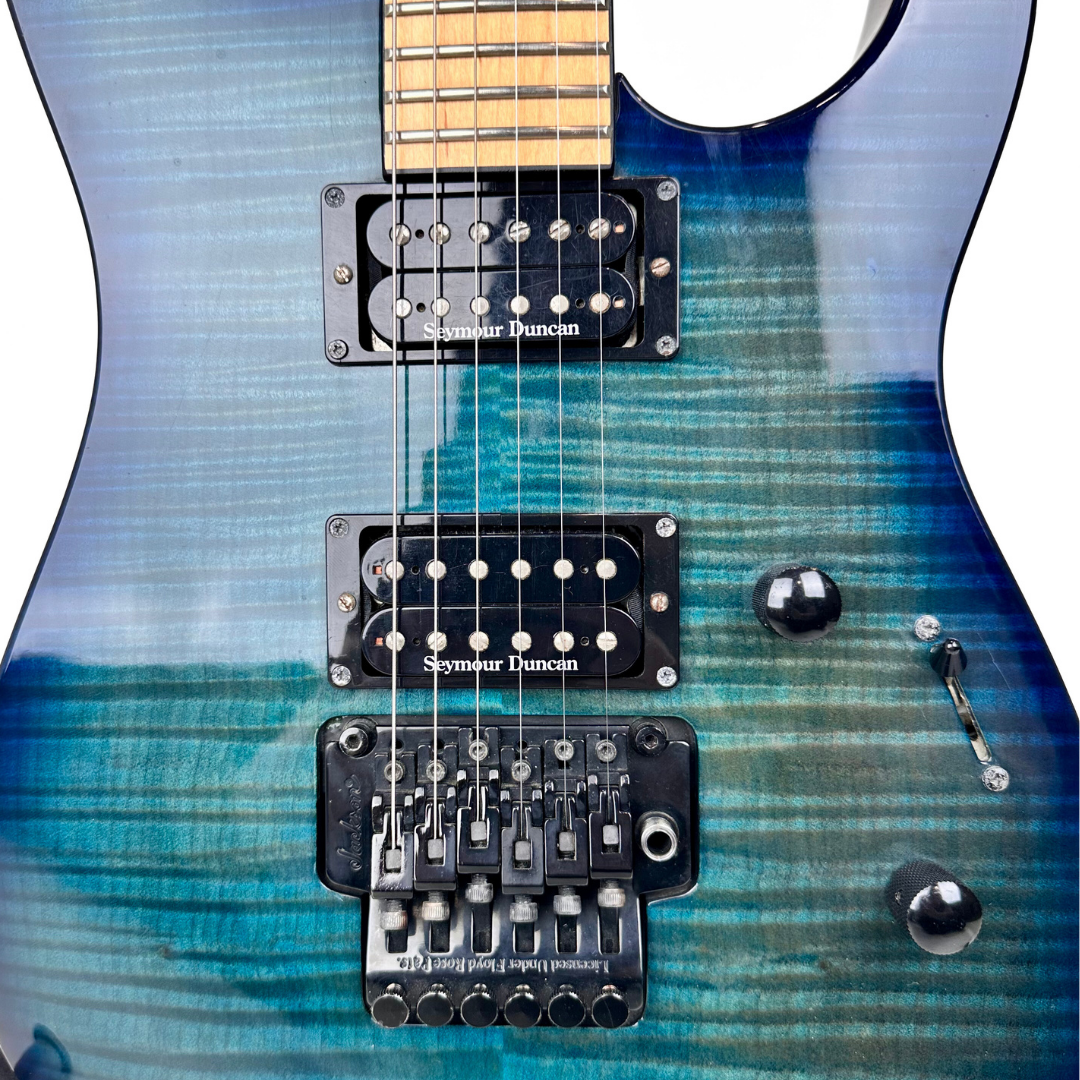 2007 Jackson DK2M Dinky Electric Guitar in Transparent Blue Burst