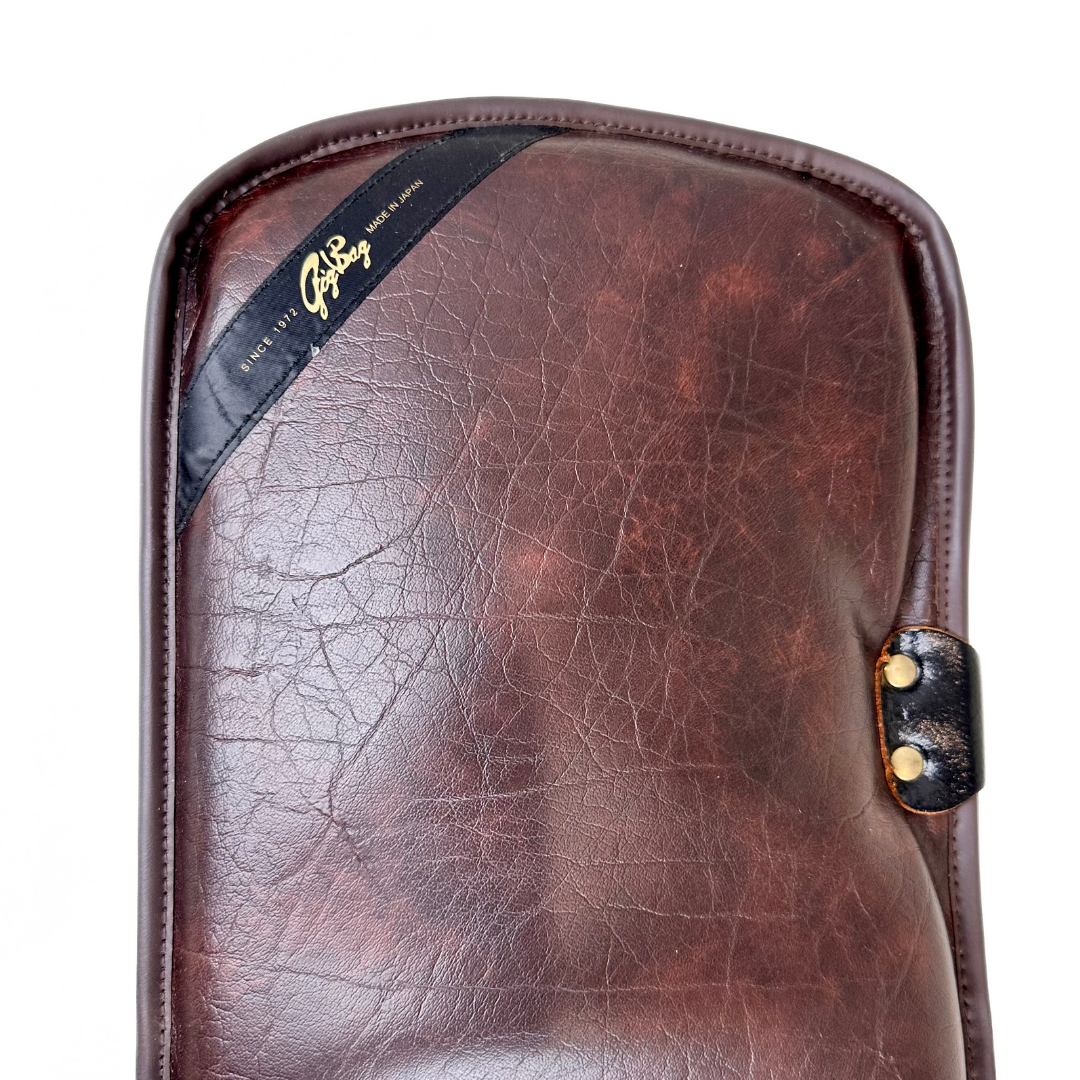 Gig Bag-Branded Japan Premium Leatherette Electric Guitar Gig Bag in Brown