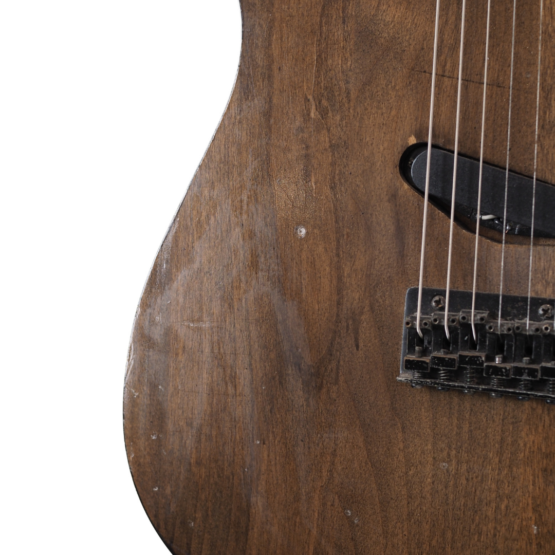 Fernandes TEJ-style Telecaster Electric Guitar with Custom Brown Natural Finish