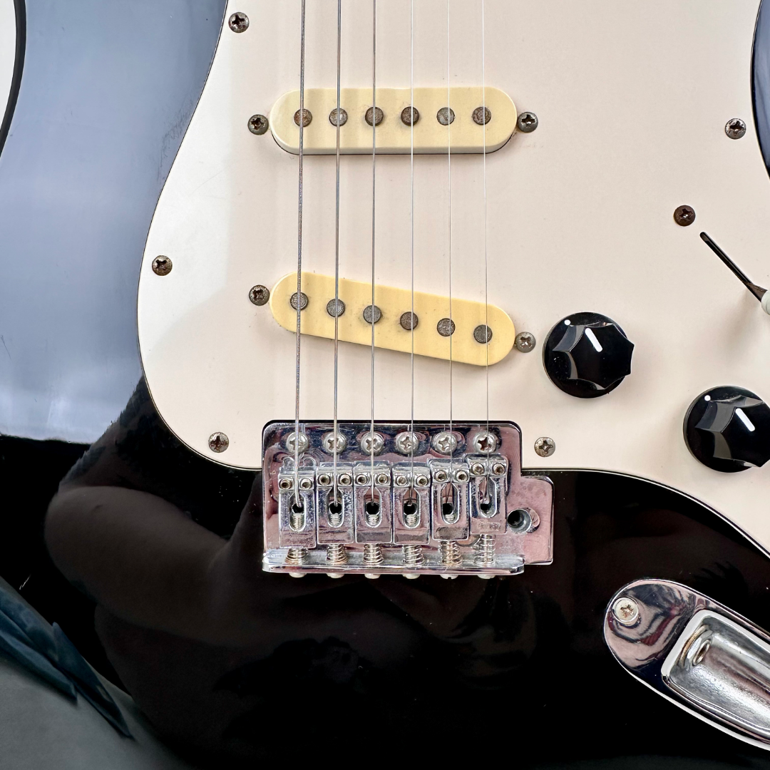 Aria STG Series Stratocaster-Style Electric Guitar in Black