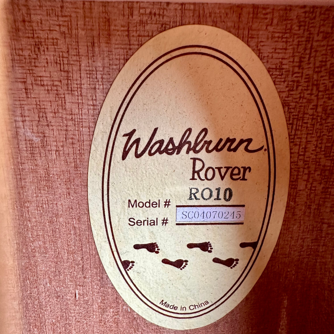 Washburn Rover RO10 Travel Acoustic Guitar with Case