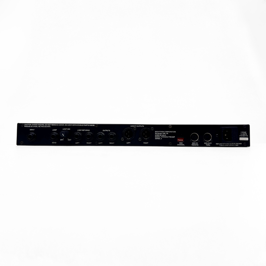 Rocktron Piranha High-Voltage Tube MIDI Programmable Guitar Preamp Rack Mounted Unit