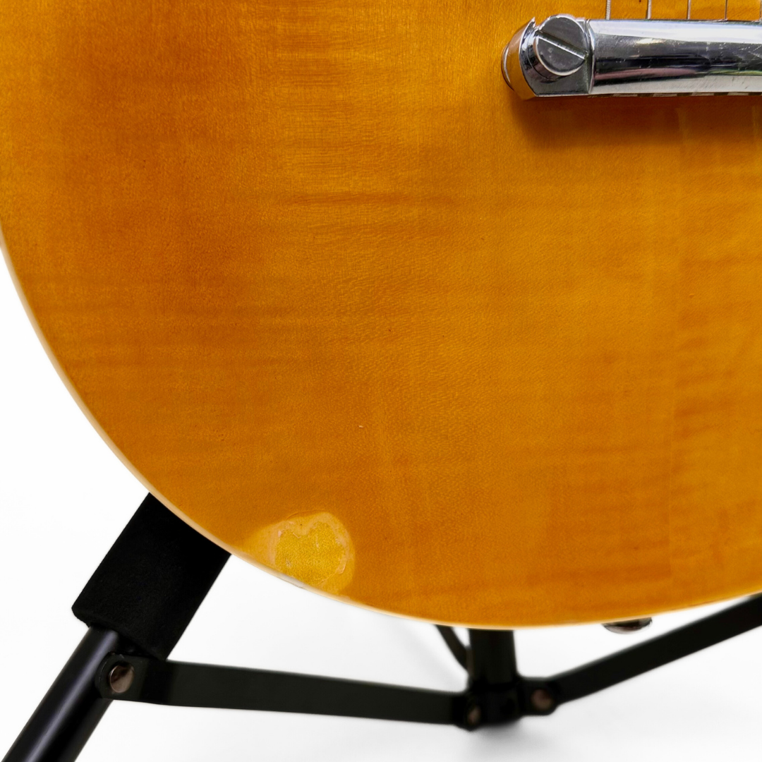 Unbranded Les Paul-Style Triple Humbucker Electric Guitar in Gloss Honeyburst Finish