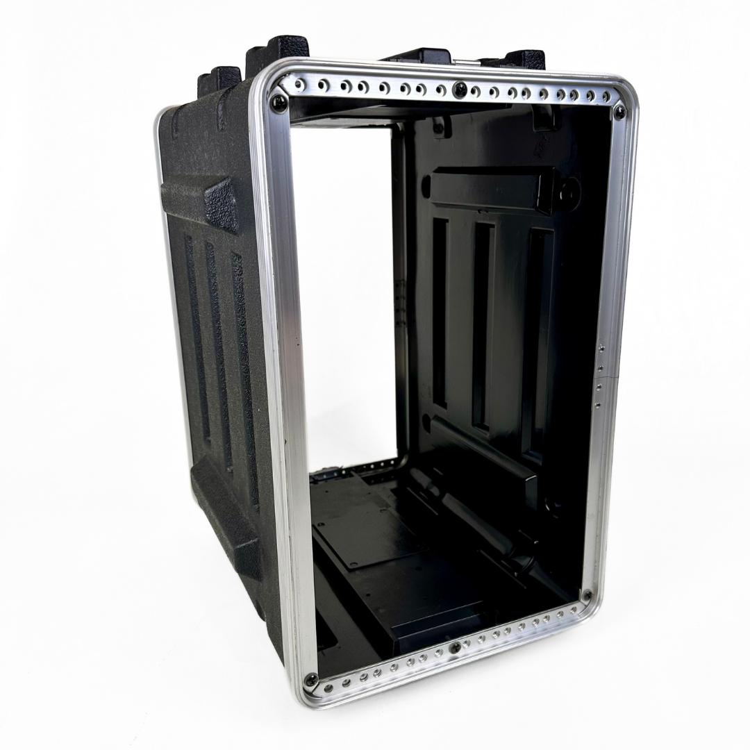 Unbranded U8 8RU Rack Mount Flight Case with Removable Lids