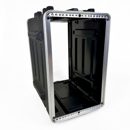 Unbranded U8 8RU Rack Mount Flight Case with Removable Lids