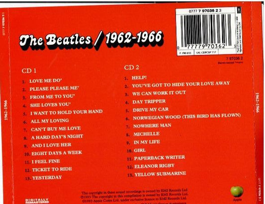 The Beatles – 1962-1966 (2 x CD, Compilation, Reissue, Remastered, Stereo)