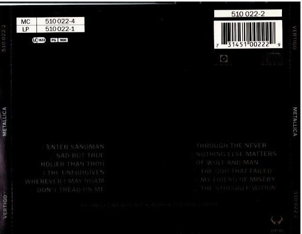 Metallica – Metallica (CD, Album)