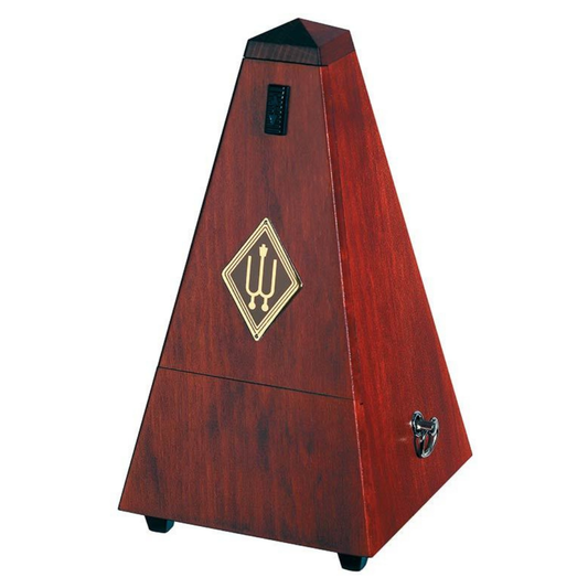 Wittner 810 Series Solid Wood Metronome with Bell in Mat Silk Mahogany Finish