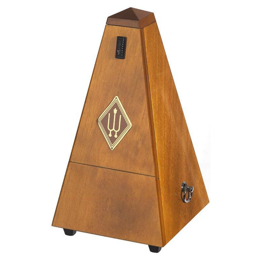 Wittner 810 Series Solid Wood Metronome with Bell in High Gloss Walnut Finish