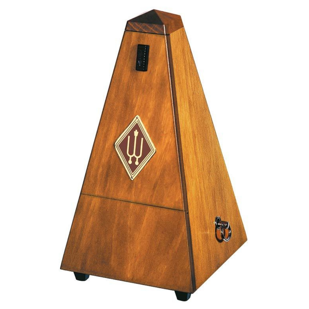 Wittner 810 Series Solid Wood Metronome with Bell in Mat Silk Walnut Finish
