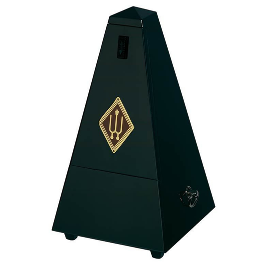 Wittner 810 Series Solid Wood Metronome with Bell in High Gloss Black Finish