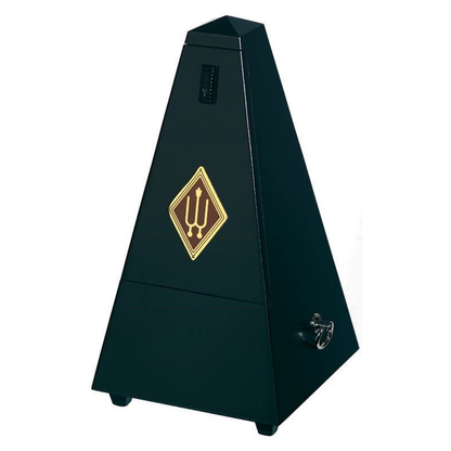 Wittner 810 Series Solid Wood Metronome with Bell in Mat Silk Black Finish