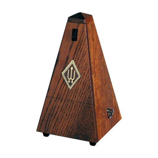 Wittner 810 Series Solid Wood Metronome with Bell in Mat Oak Brown Finish
