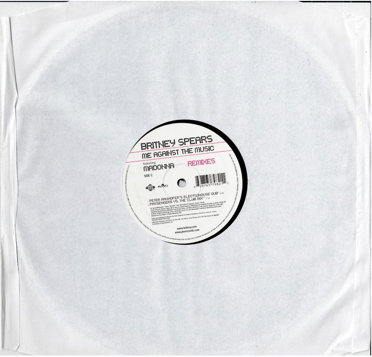 Britney Spears Featuring Madonna – Me Against The Music (Remixes) (2 x Vinyl, 12", Promo)