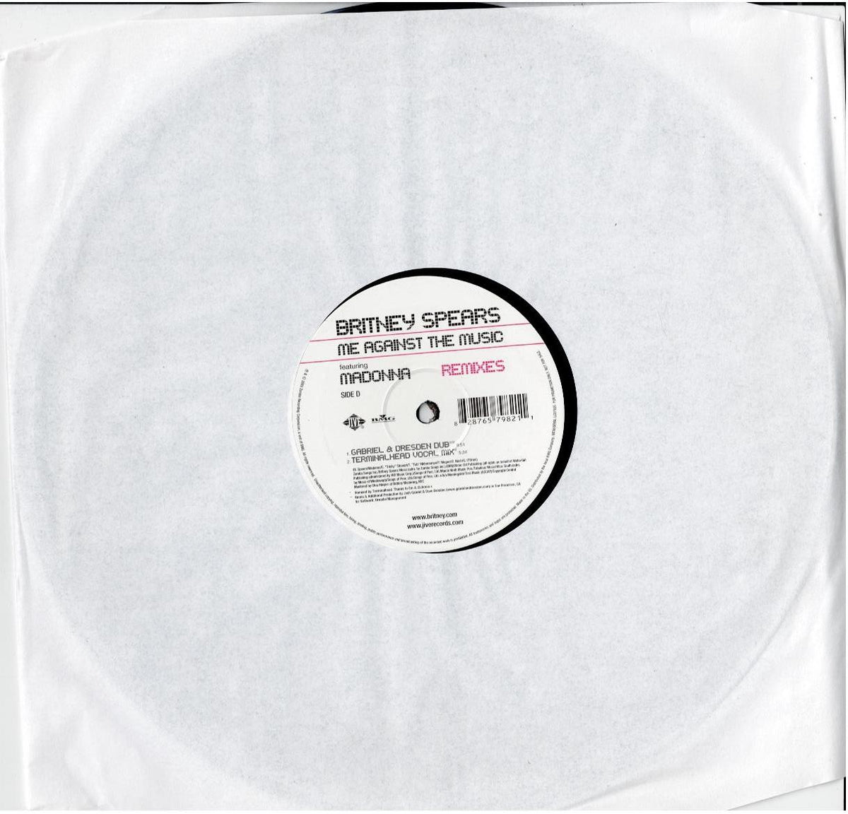 Britney Spears Featuring Madonna – Me Against The Music (Remixes) (2 x Vinyl, 12", Promo)