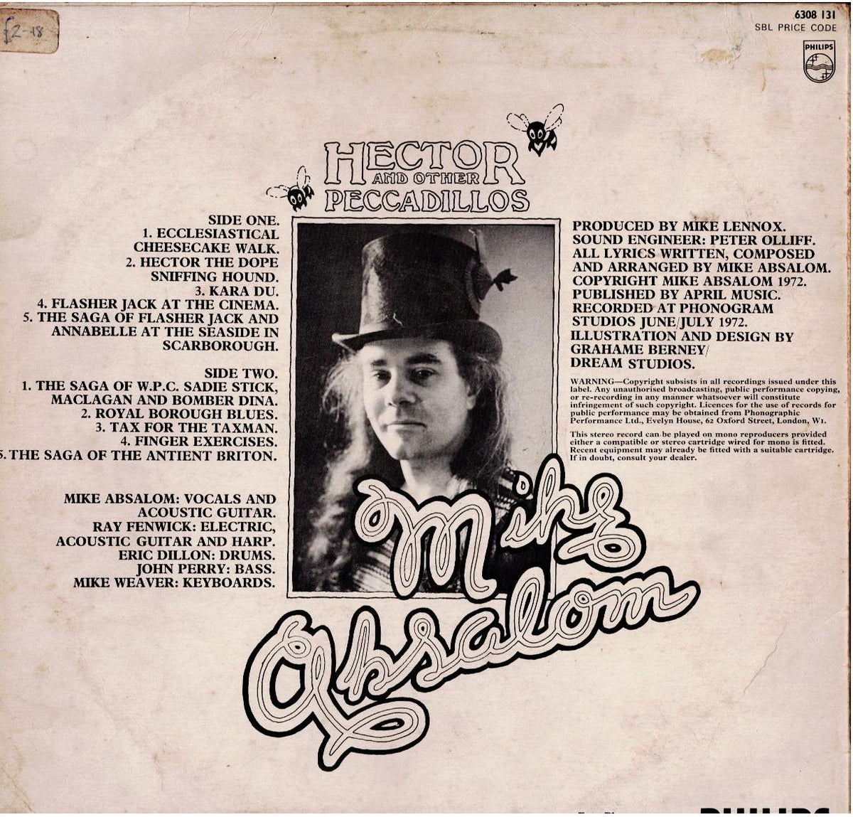 Mike Absalom – Hector And Other Peccadillos (Vinyl, LP, Album, Stereo)